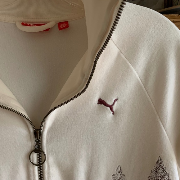 Puma Tops - Puma Cream Full Zip and Jogger Pants Casual Loungewear